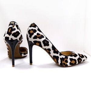 Michael Kors Leopard Pony Hair pump